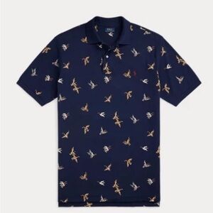 Polo Ralph Lauren Duck Print Mesh Pique Polo Golf Shirt Big & Tall